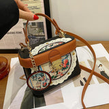 Retro Box Bag Female Style Single Shoulder Bag Messenger Bag