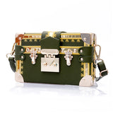 Metal Rivets Shoulder Handbag Retro Box Bags