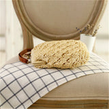 Retro Brass Buckle Single Shoulder Woven Shell Crochet Crossbody Straw Beach Cas