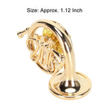 French Horn Shape Lapel Brooch Brass Pin with Case