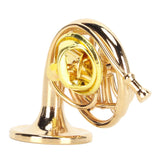 French Horn Shape Lapel Brooch Brass Pin with Case