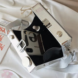 Retro Camera Shape Tote Handbag Shoulder Bag Women Casual Solid Shopping