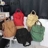 Retro Canvas Backpack Large Capacity Travel Student School Bag Zipper Rucksack