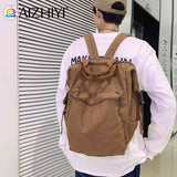 Retro Canvas Backpack Large Capacity Travel Student School Bag Zipper Rucksack