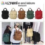 Retro Canvas Backpack Large Capacity Travel Student School Bag Zipper Rucksack