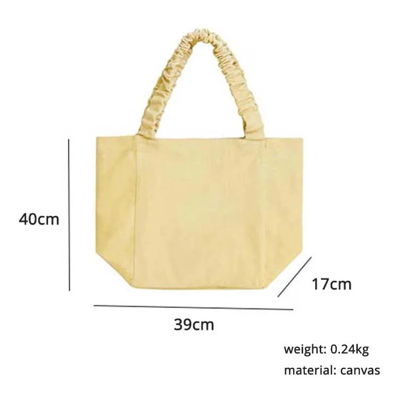 Retro Canvas Women's Tote Bag Large Capacity Lightweight Shoulder Bag