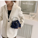 Retro Canvas Tassel Crossbody Bags Personality Ins Ladies Bucket Purses