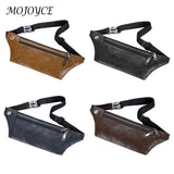 Retro Men PU Leather Phone Pouch Chest Waist Pack Outdoor Shoulder Bag