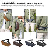 Retro Men PU Leather Phone Pouch Chest Waist Pack Outdoor Shoulder Bag
