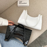 Vintage Leather Chain Handbag Women Totes Shoulder Bag