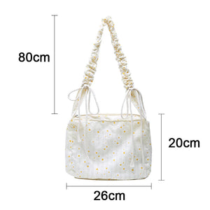 Flowers Canvas Student Shoulder Bag Casual Women Shoulder Bag