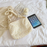 Flowers Canvas Student Shoulder Bag Casual Women Shoulder Bag