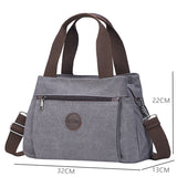 Casual Canvas Shoulder Bag Large Capacity Multi-compartment
