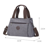 Casual Canvas Women's Shoulder Bag Large Capacity Multi-compartment Bag