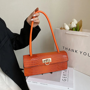 Retro Casual Women's Tote Crocodile Leather Handbags