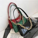 Retro Casual Women's Totes Shoulder Bag PU Leather Chain Handbags