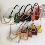 Retro Casual Women's Totes Shoulder Bag PU Leather Chain Handbags
