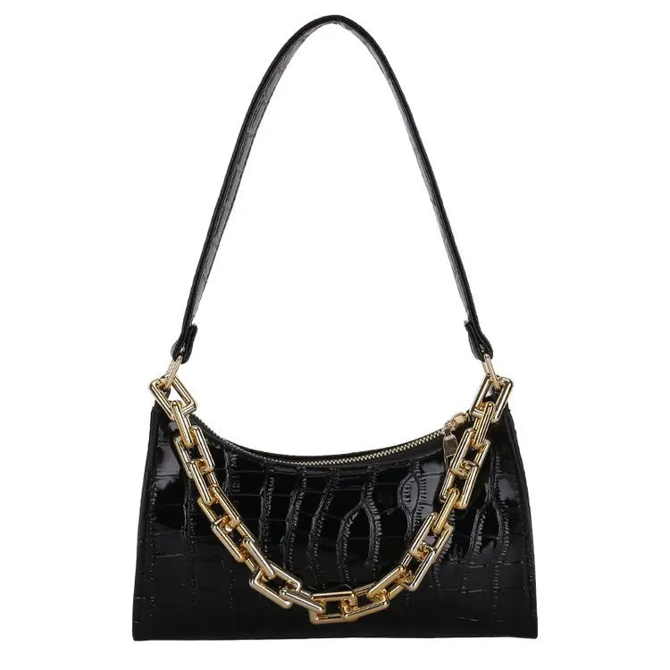Retro Casual Women's Totes Shoulder Bag PU Leather Chain Handbags