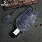 Retro Cat Pull Type Key Bag Leather Key Wallet Car Smart Holder