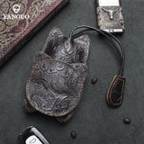 Retro Cat Pull Type Key Bag Leather Key Wallet Car Smart Holder