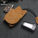 Retro Cat Pull Type Key Bag Leather Key Wallet Car Smart Holder