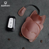Retro Cat Pull Type Key Bag Leather Key Wallet Car Smart Holder