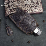 Retro Cat Pull Type Key Bag Leather Key Wallet Car Smart Holder