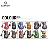 Retro Cat Key Bag Real Leather Holder Case