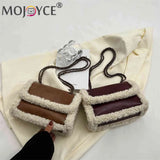 Retro Chain Shoulder Bags Fleece Faux Suede Handbag Street Satchel