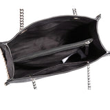 Retro Chains Rivet Tote Bead Women Shoulder Bags PU Leather Messenger Bag