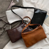 Retro Clutch Totes Bag Women PU Leather Shoulder Bags High Messenger Pack Armpit