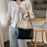 Retro Clutch Totes Bag Women PU Leather Shoulder Bags High Messenger Pack Armpit