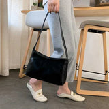Retro Clutch Totes Bag Women PU Leather Shoulder Bags High Messenger Pack Armpit