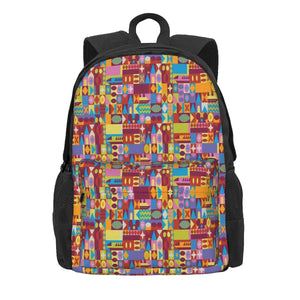 Retro Blocks Backpacks Men's & Women's Bag