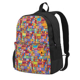 Retro Blocks Backpacks Men's & Women's Bag