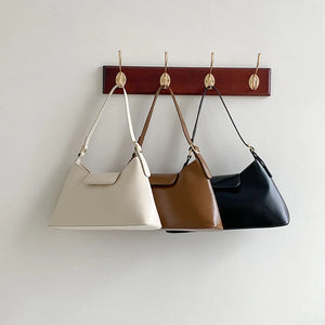 Retro Commuter Shoulder Bags High Soft Pu Leather Women U