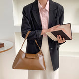 Retro Commuter Shoulder Bags High Soft Pu Leather Women U