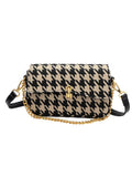 Retro Plaid Tweed Handbag for Women