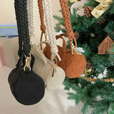 Corduroy Crossbody Bag Womens Retro Handbag Clutch Phone Wallet Shoulder Bag