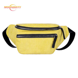 Corduroy Waist Bag Women's Chest Bag