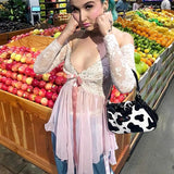 Retro Cow Pattern Women Messenger Handbags PU Leather Shoulder Bags