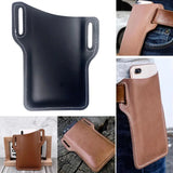Retro Crazy Horse Leather Cell Phone Pocket for Men
