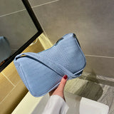Retro Crocodile Pattern French Shoulder Bag