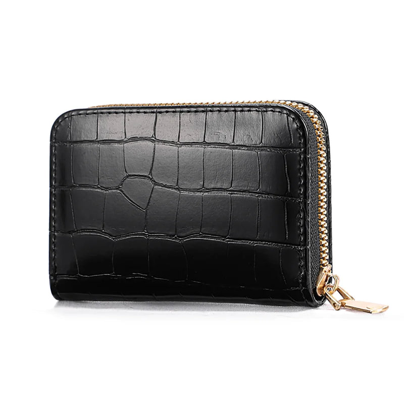 Retro Crocodile Pattern Clutch Purse Zipper Travel Wallets