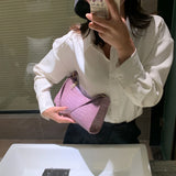 Retro Crocodile Pattern Shoulder Bag For Women PU Leather Armpit Bag