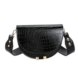 Retro Crocodile Pattern Shoulder Bag Women PU Leather Crossbody Bag