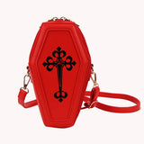 Coffin Shape Gothic Messenger Bag for Halloween Party
