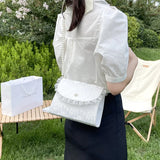 Vintage Lace Ladies Crossbody Bag Small Square Shoulder Purse Handbag