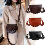 Retro Crossbody Handbags Women Small PU Leather Shoulder Bag