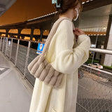 Retro Plush Underarm Shoulder Bag Female Winter Autumn Handbags